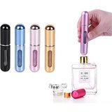 Ayrex Parfüm Şişesi 5 Ml, Alüminyum, Siyah, Mavi, Pembe, Altın, Kompakt ve Taşınabilir - Genel