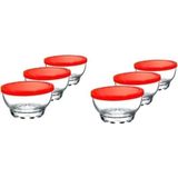 Ayrex Paşabahçe Kapaklı Cam Kase, Saklama Kabı, 6'li Set, Kahvaltılık - Genel