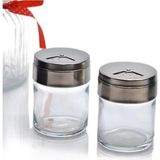 Ayrex Paşabahçe Metal Kapaklı Tuzluk Biberlik, Şeffaf Cam, 4 Adet Set - Çok Renkli - 0,5 ml