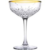 Ayrex Paşabahçe Timeless Golden Touch Şampanya Kadehi, Kristal Cam, Gold Renk, 1 Adet - Genel - Renkli