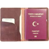 Ayrex Pasaport Kılıfı Hakiki Deri Seyahat Cüzdanı Pasaportluk (Bordo) - 1 Parça - Çok Renkli