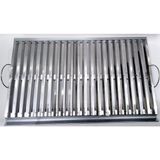 Ayrex Paslanmaz Çelik Geniş Panelli Oluklu Köfte Izgarası Kömür Izgarası Paneli 55X35CM Manga - Çok Renkli - Genel