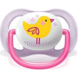 Ayrex Philips Avent Ultra Air Emzik, Kız Bebekler Için 0-6 Ay, 2'li Paket, Ortodontik Silikon, Gen