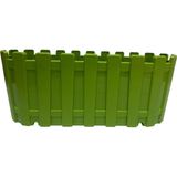 Ayrex Plastik Balkon Saksısı, Yeşil, Dikdörtgen, Çit Desenli, Iç ve Dış Mekan Kullanımı I - 1 - Çok Renkli