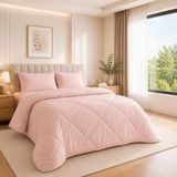 Ayrex Pudra Soft Silikon Yorgan Çift Kişilik 195 * 215 - 100 x 100 cm - Çok Renkli