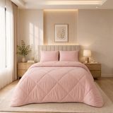 Ayrex Pudra Soft Silikon Yorgan Tek Kişilik 155 * 215 - 100 x 100 cm - Çok Renkli