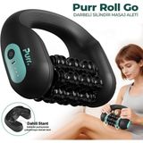 Ayrex Purr Roll Go Titreşimli Şarjlı Selülit Masaj Aleti, Motorlu Silindir ve Vibrasyonlu Çift - Çok Renkli