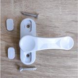 Ayrex Pvc Pencere Metal Çekmeli Çocuk Emniyet Mandalı Güvenlik Kilidi (1, Beyaz) - 0 - 1 Yaş - Renkli