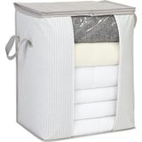 Ayrex Pvc Pencereli Gri Çizgili Stuff & Things Hurç 45 x 30 x 50 cm - Genel - Çok Renkli