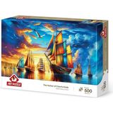 Ayrex Renkli Yelken Limanı 500 Parça Puzzle - Standart