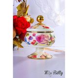 Ayrex Rose Deluxe Ayaklı 18 cm Emaye Şekerlik - Genel - Renkli