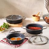 Ayrex Schafer Everyday 3 Lü Sahan Seti 6 Parça-Antrasit - Çok Renkli - Genel