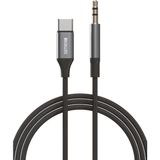Ayrex Simex Type C To 3.5mm Tak Çalıştır Kumaş Örgülü Aux Ses Kablosu Stereo Destekli - Çok Renkli - Genel