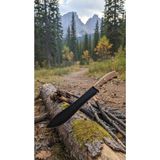 Ayrex Sknıv Karbon Çelik Outdoor Kamp Palası & Machete - 38CM Kök Ceviz Saplı Keskin Bıçak Yz- - Genel