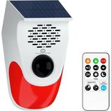 Ayrex Solar Sesli Işıklı Alarm Sistemi 120DB Hareket Sensörlü Kablosuz Güvenlik Alarmı Uzakta - Genel - Çok Renkli
