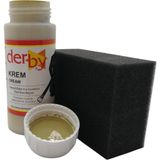 Ayrex Srtfootcare Derby Mont, Direksiyon, Koltuk, Deri Eşya Boyası 100ML ve Siyah Sünger (Krem) - 1 kg