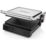 Ayrex SSM-2596 Dijital Izgara ve Tost Makinesi - 2000W, Çıkarılabilir Döküm Plakalı, 4 Dilim K