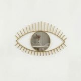 Ayrex Tara Göz Ayna - Metal Çerçeveli 22 cm Büyük Duvar Aynası (Altın) - Çok Renkli - Genel