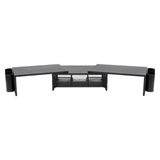 Ayrex Temel Siyah Çift Monitör Yükseltici Stand Çekmeceli Masaüstü Organizer 9216 - Çok Renkli