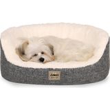 Ayrex Tobby Kedi ve Köpek Yatağı Beyaz 68X80X22 Cm, Sakinleştirici Tasarım, Yükseltilmiş Yan - 1 Adet - Çok Renkli