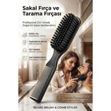 Ayrex Transformacion Profesyonel Sakal Fırçası ve Tarağı, 2'si 1 Arada Fade Ense Fırçası, Do - Genel
