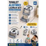 Ayrex Tuvalet Eğitim Alıştırma Koltuğu Tutma Kollu Ayarlanabilir Lazımlık Klozet Pisuvar Kapa - Çok Renkli - 1