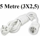 Ayrex Viko Topraklı Uzatma Seyyar Kablosu Tekli Priz 5 Metre 3x2,5 mm Seyyar Uzatma Kablosu,gri - Çok Renkli