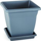 Ayrex VK02 Villa Kare Saksı No:2 Tabaklı 25,5 Cm, 9 Litre Antrasit - Genel - Çok Renkli