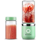 Ayrex Yasomi Taşınabilir Kablosuz Şarjlı Cam Smoothie El Blenderi Yeşil (Yasomi Türkiye Garant - Çok Renkli