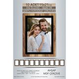 Ayrex Yhfoto 10 Adet 15X21 Çerçeve Ahşap-Siyah Şeritli Çerçeve Mdf Çerçeve Pvc'li Fotoğraf - Genel