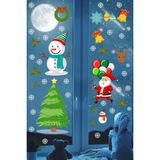 Ayrex Yılbaşı Sticker Noel Baba Pencere Süsleri ve Kar Taneleri Temalı Pencere Sticker - Genel