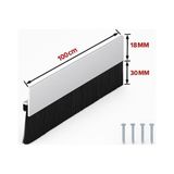 Ayrıntıshop Alüminyum Kapı Altı Fırça Fitil 100 cm | Kapı Altı Kıl Fırça Süpürgesi (3 CM)