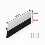 Ayrıntıshop Alüminyum Kapı Altı Fırça Fitil 100 Cm Kapı Altı Kıl Fırça Süpürgesi 3 Mm