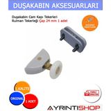 AYRINTISHOP Ayrıntishop Duşakabin Cam Kapı Tekerleri Rulman Tekerleği 1 Adet - 24mm