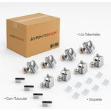 AYRINTISHOP Ayrıntıshop Duşakabin Metal Rulman Lüx Tekerlek 8li Set 24mm