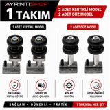 Ayrıntıshop BKS ve Asaş Uyumlu Cam Balkon Rulman Teker Seti 4 lü – 2 Kertikli ve 2 Adet Düz Teker Kombinasyonu, Sessiz Kayar Sistem, Dayanıklı Yedek Parça
