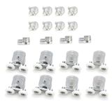 AYRINTISHOP Duşakabin Cam Kabin Uyumlu Şeffaf Plastik Rulman Tekerlek Seti, 24mm, 8 Adet