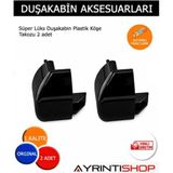 AYRINTISHOP Duşakabin Köşe Siyah Plastik Takozu 2 Adet Dayanıklı Malzeme ile Modern Tasarım