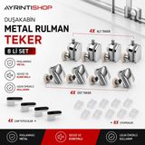 Ayrıntıshop Duşakabin Metal Rulman Lüx Tekerlek 8li Set (22 mm)