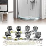 Ayrıntıshop Duşakabin Tekerleği Metal Rulman Tekerlekleri Krom Alt Üst (8 Li SET)