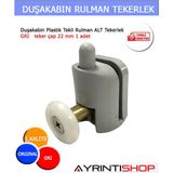 AYRINTISHOP Duşakabin Tekli Rulman Tekerlek Grı 1ADET - Gri - alt teker