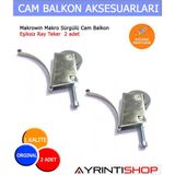 AYRINTISHOP Sürgülü Cam Balkon Eşiksiz ve Mobilya Gardırop Dolap Kapak Alt Teker -2 adet