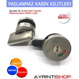 AYRINTISHOP Wc Tuvalet Kabin Mandallı Paslanmaz Kabin Kilitleri 1 Adet