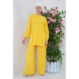 Ayrobin Tunik Pantolon Alt Üst Takım 6712 - Sarı