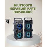 AyrStore 1200 Mah Şarjlı LED Işıklı Bluetooth Hoparlör – Fm Radyolu, Hafıza Kart Destekli
