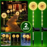 AyrStore 2'li Güneş Enerjili Karahindiba Bahçe Lambası Solar LED Dekoratif Dış Mekan Aydınlatma Sıcak - Çok Renkli