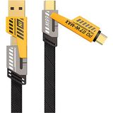AyrStore 4in1 Type-C 65W To Usb-A + Type-C To Lightning 27W Hızlı Şarj Kablosu Siyah