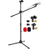 AyrStore 5 Core Mikrofon Standı Zemin Evrensel Yüksekliği Ayarlanabilir Tripod Mikrofon Standları 2 Mikro - Çok Renkli