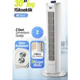 AyrStore 7go 7gtf1 30 Inç Kule Tipi Vantilatör / 45W Güçlü Motor, 3 Kademeli Hız, Salınımlı, Zamanl - Çok Renkli
