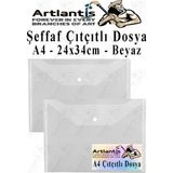 AyrStore A4 Çıtçıtlı Dosya Şeffaf Zarf Dosya 2 Adet Çıt Çıtlı Dosya Su Geçirmez 100 Yaprak Kapasi - Çok Renkli